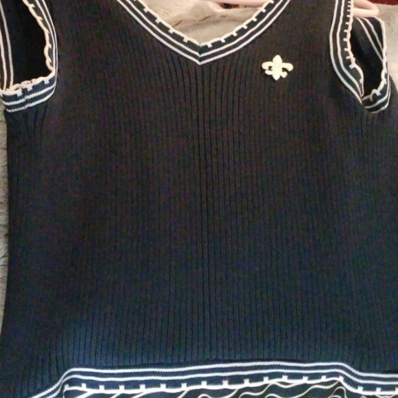 Rare Vintage maxi Dress fluer de lis design - Picture 2 of 5